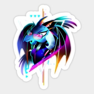 Synthwave Dragon Lord Ember Sticker